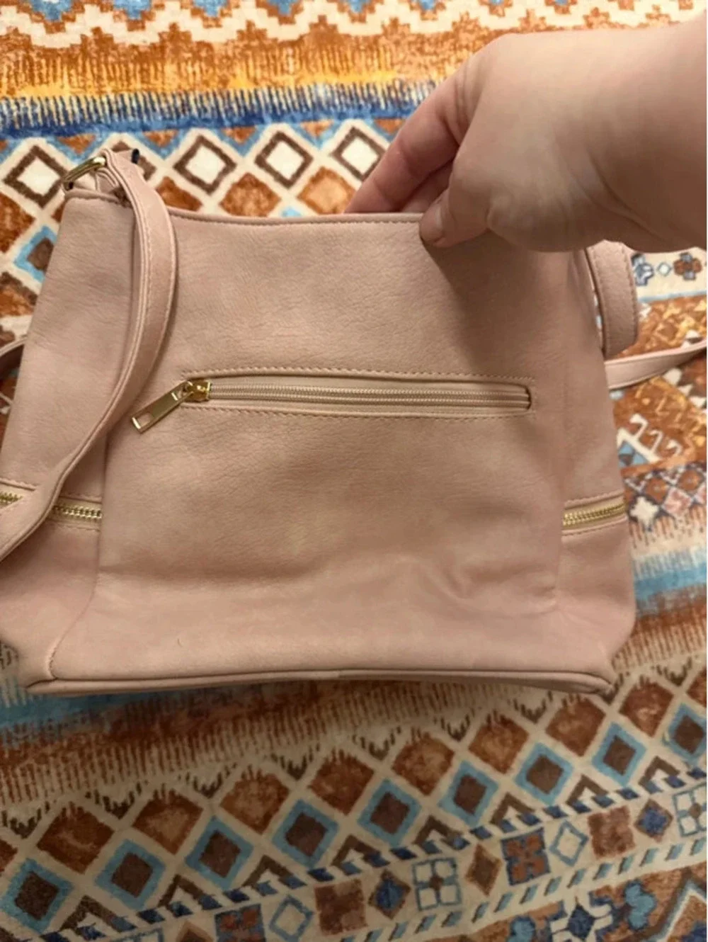 Noir Tassel Crossbody Purse in Light Pink